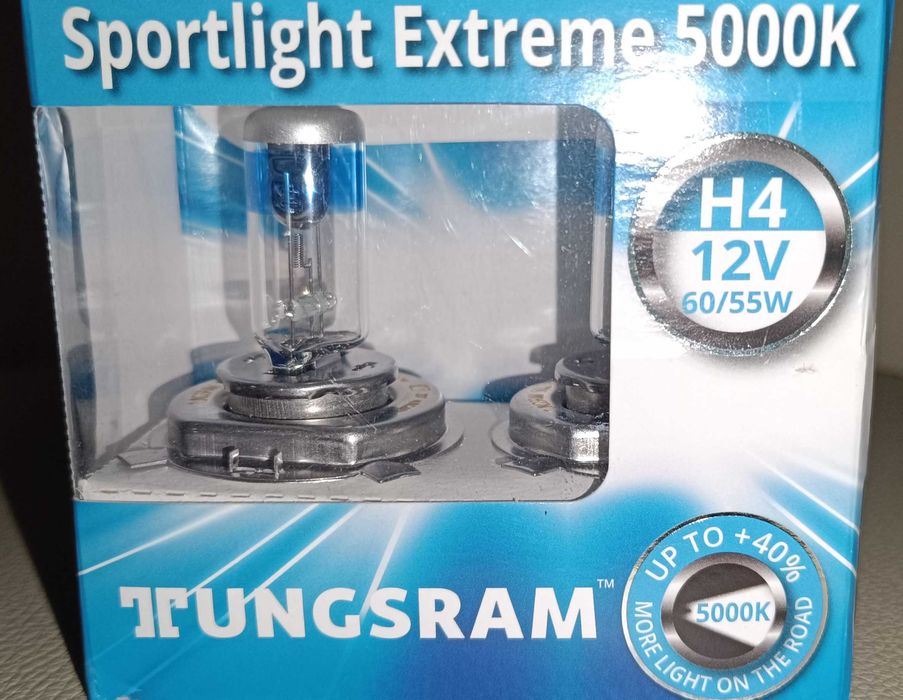 Komplet 2 szt. żarówek halogenowych Tungsram Sportlight Extreme 5000K H4