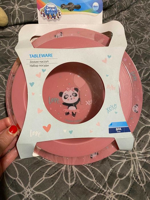 talerzyk z miseczką zestaw - nowy