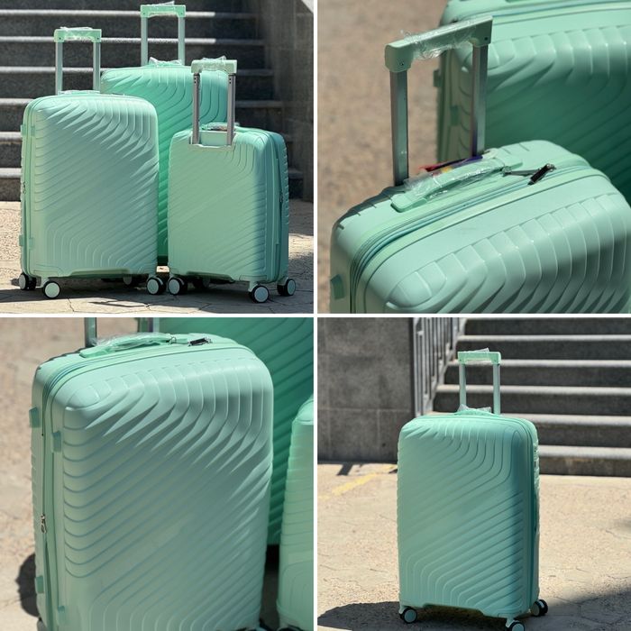 Акция.Пластик.Ткань. Чемодан MRS на колесах , сумка на колесах .