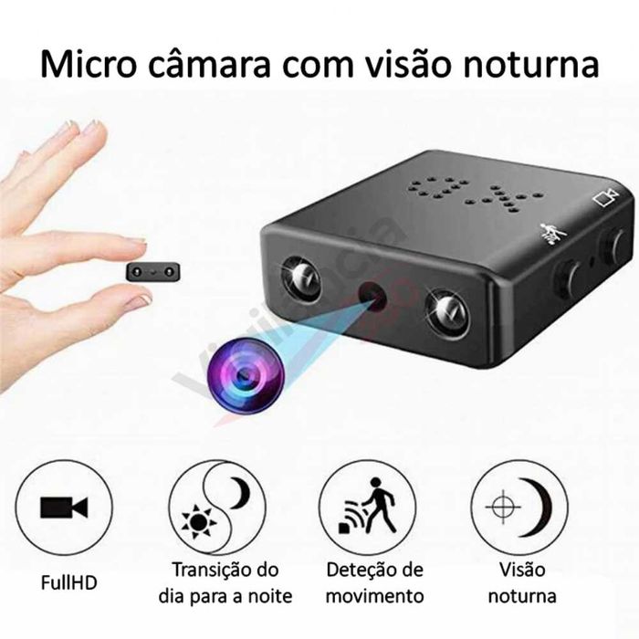 Micro Câmara Vigilância WiFi Full HD 1080P Espiã | Visão Noturna NOVA