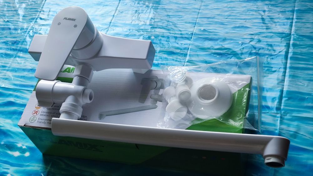 Смеситель, змішувач для ванны Plamix Oscar 006 White