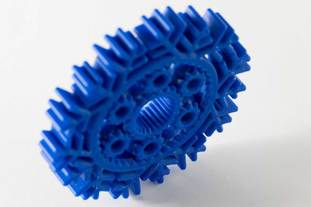 Fidget Spinner w kształcie płatka śniegu w kolorze niebieskim - Druk 3D