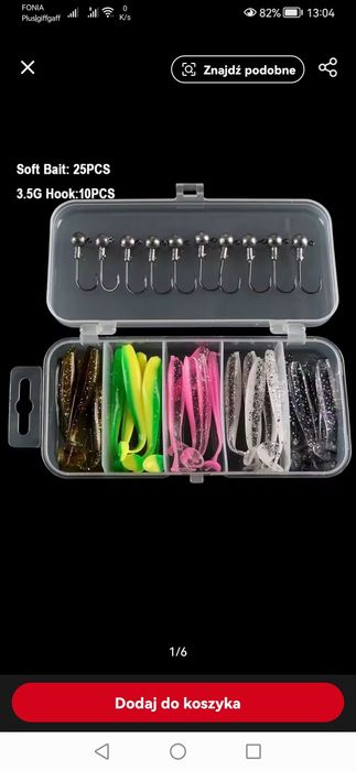 Zestaw gum easy shiner 5,5cm,główki jigowe,pudełko