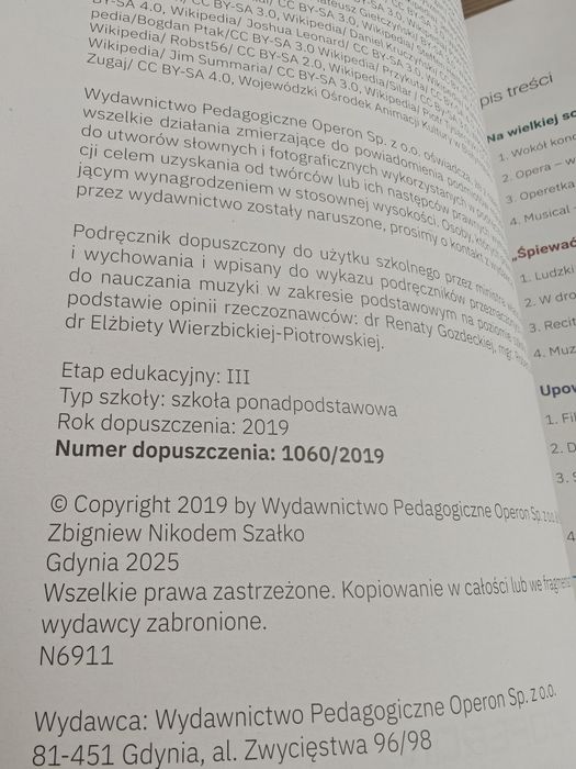 Muzyka podręcznik. Operon.