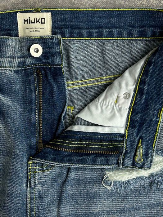 Джинси кльош distressed faded baggy штани archive джинсы сині S M L