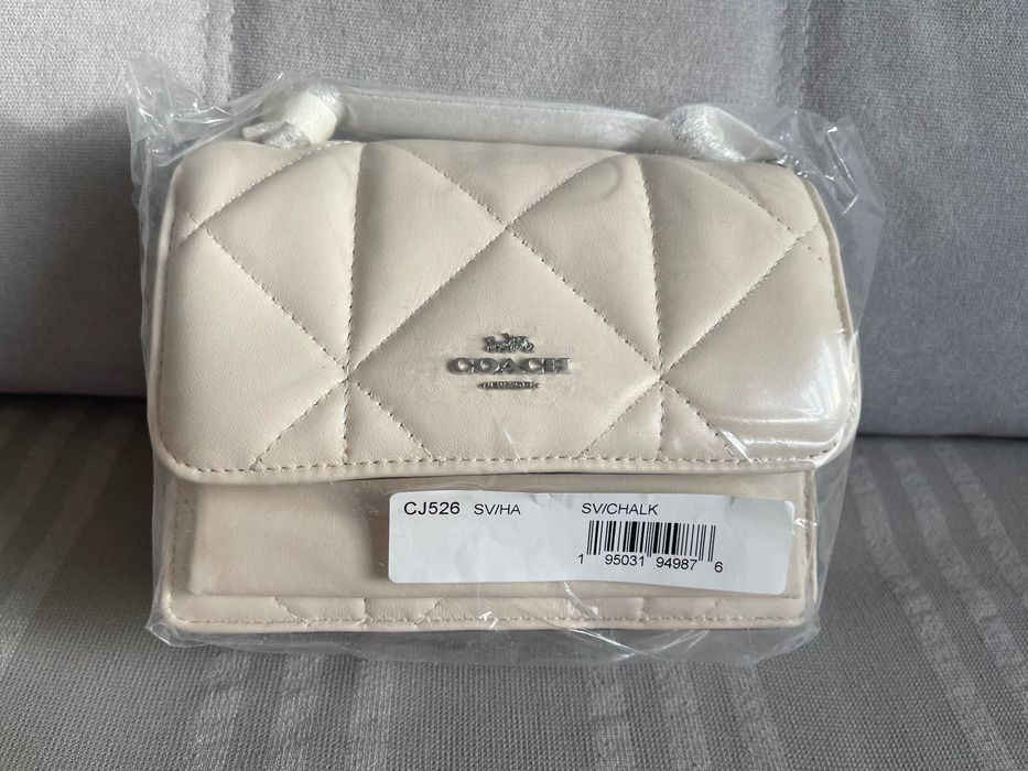 COACH original mini Klare crossbody. Сумочка натуральная кожа стеганая