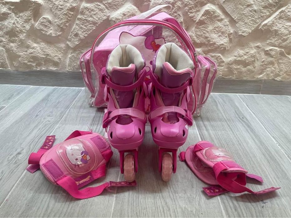 Patins Infantis Ajustáveis Hello Kitty