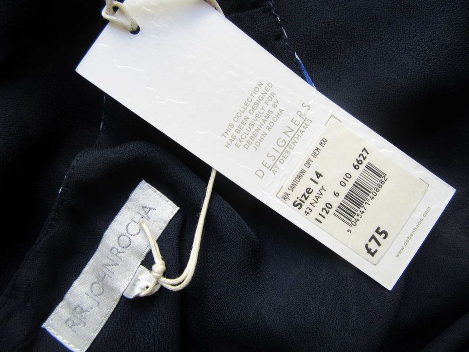 NOWA z METKAMI - piekna party sukienka midi JOHN ROCHA, 40/L, UK 14