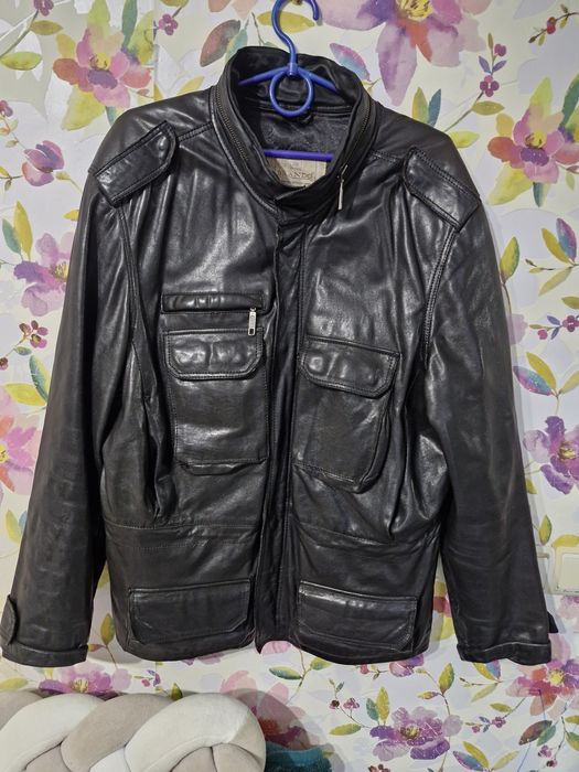 Чоловіча шкіряна куртка brando exclusive, мужская кожанка brando exclu