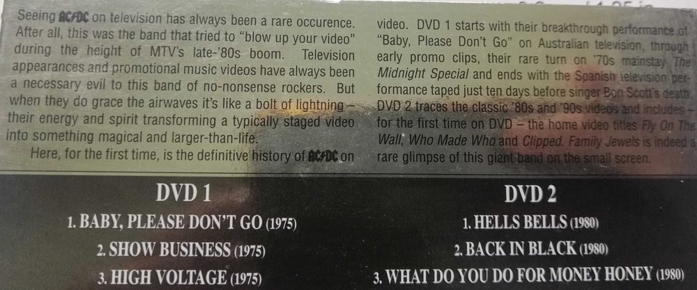 AC DC Family jewels DVD duplo