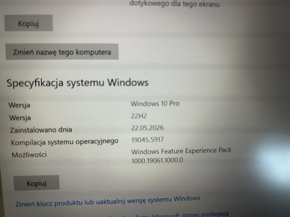 Laptop lenovo thinkpad T14 16GB RAM, 237 GB pamiec
