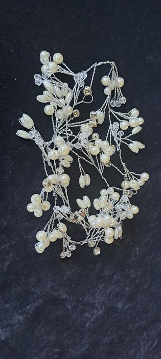 Ozdoba na włosy opaska kok komunia wesele