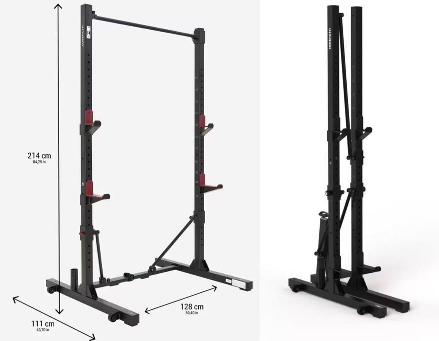 Rack de Musculação Dobrável/Retrátil Agachamentos