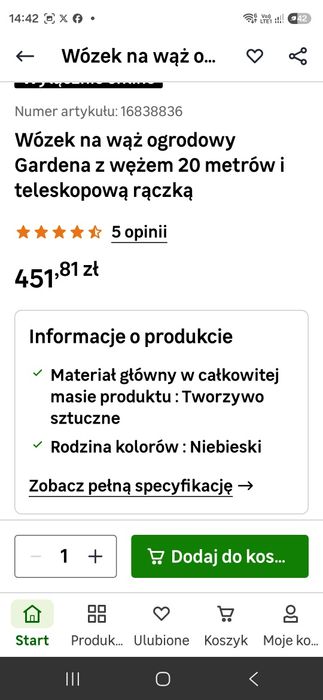 Wąż na bębnie Gardena 20m