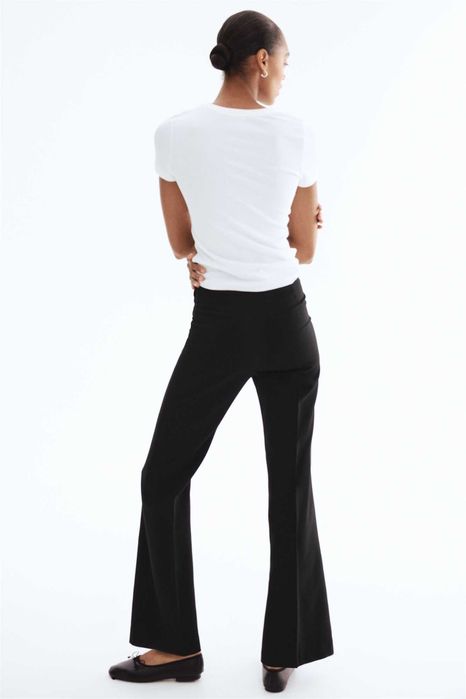 Spodnie 40 nowa kolekcja czarne rozszerzane wiskoza PROMOCJA