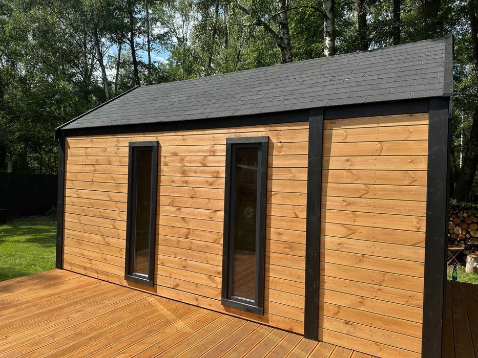 PROMOCJA -10% | • • • • Domek narzędziowy • • • • D25 II 3x4 m z tarasem DREWNOTRIK
