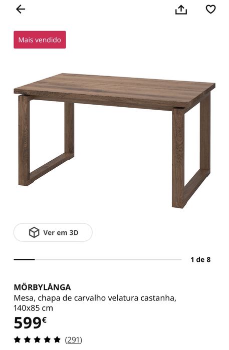 Conjunto de mesa e 4 cadeiras