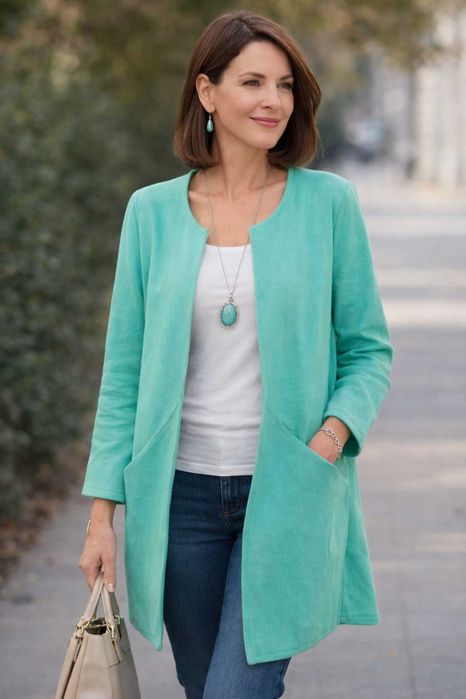 Жіночий подовжений кардиган оверсайз зелений максі трикотаж стильний