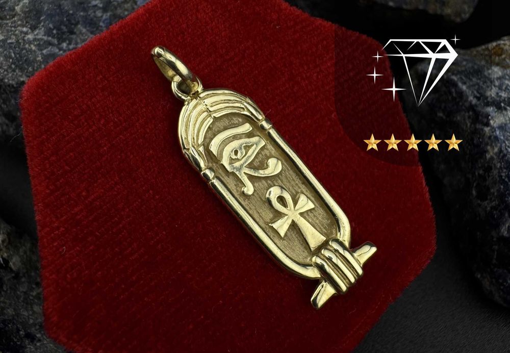 Złota Zawieszka wisiorek W Stylu Staro Egipskim JAK NOWA 585 2.33G