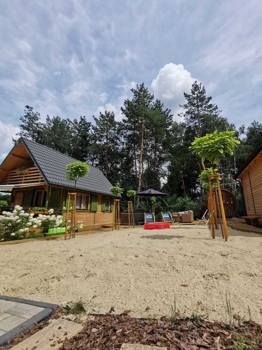 Domek nad zalewem Chańcza letniskowy balia, sauna LEŚNY CZAR