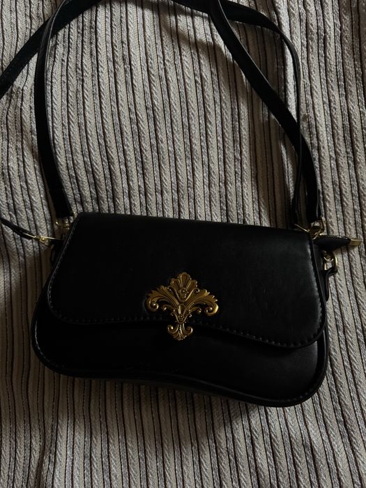 Чорна сумочка клатч  через плече