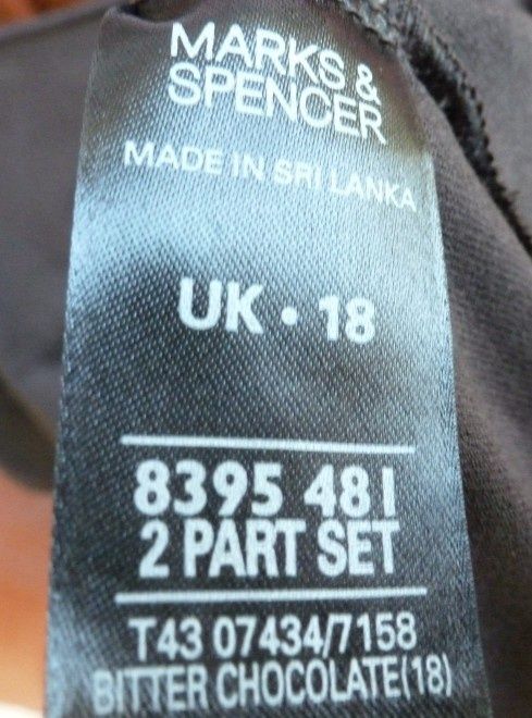 Tunika w kolorze gorzkiej czekolady M&S, rozm 18, jak nowa