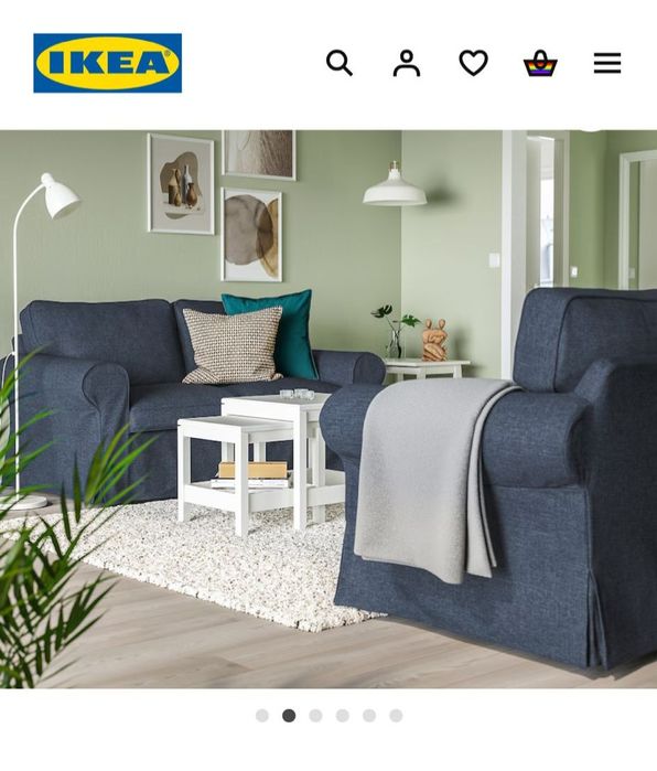 Sofa Ektorp 2 lugares azul