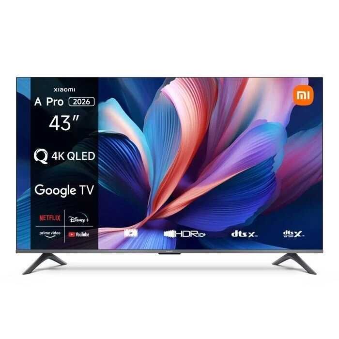 TV 43" QLED Xiaomi A Pro 43 2026 SmartTV 4K Google TV Bluetooth Wi-Fi