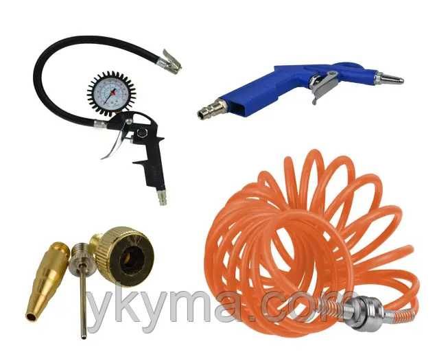 Набір пневмоінструментів для компресора 6 в 1 Geko G01167 8 бар / 5 м