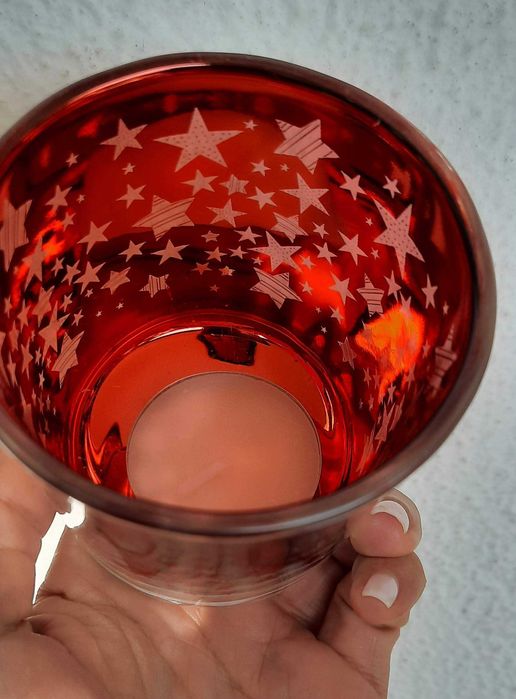 2 Castiçais motivo Natal, copo para velas - Novo