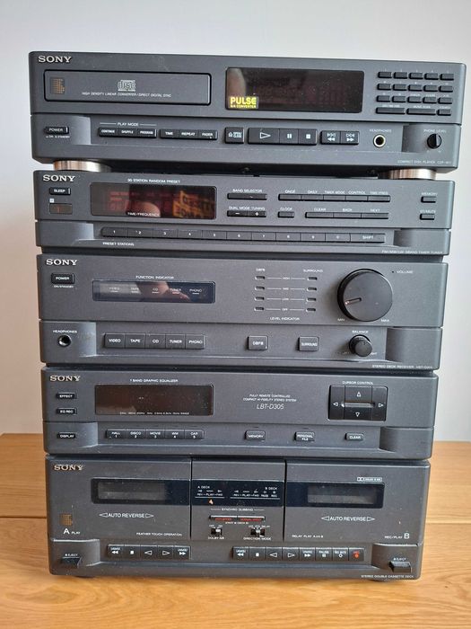 Wieża Sony LBT-D305 + CD CDP-M11 + kolumny Vintage Lata 90