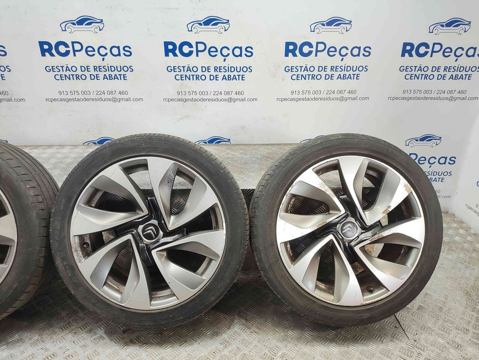 Conjunto de jantes 18 originais Citroen DS5 de 2011 a 2019 8J ET27 4x108