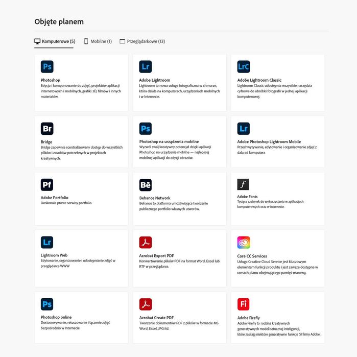 Adobe Photography plan 1-12 mies | Lightroom, Photoshop
