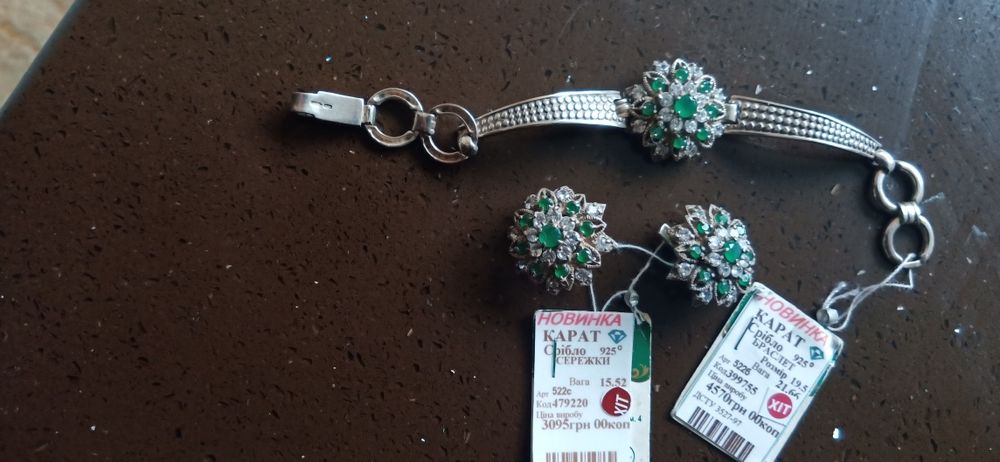 Серебро набор ювелирный