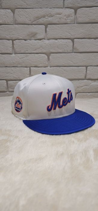 Кепка  New Era White/Blue New York Mets Satin 59FIFTY Fitted Hat