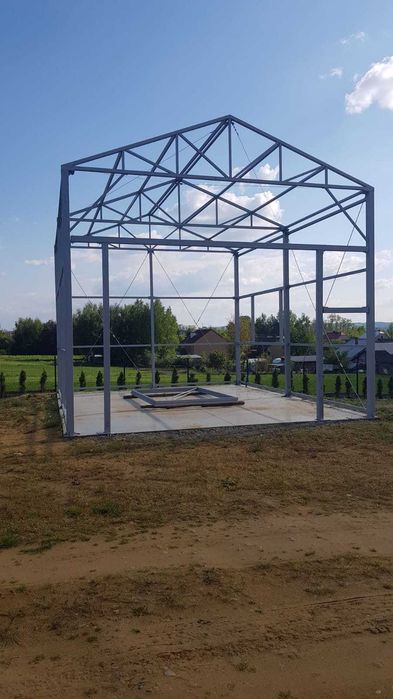 Konstrukcja stalowa dwuspadowa – Wiata Hala 12m x 6m - Nowa!