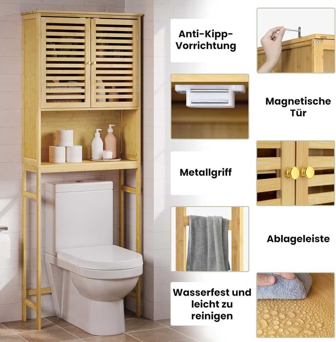 Nowa półka łazienkowa / szafka na pralkę/ regał / bambus / EUGAD !K13!