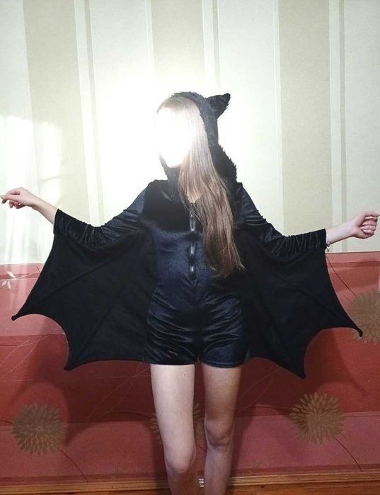 Кажан Летучая мышь дівич-вечір карнавальний костюм Вампір Хэллоуин летюча миша косплей геловін