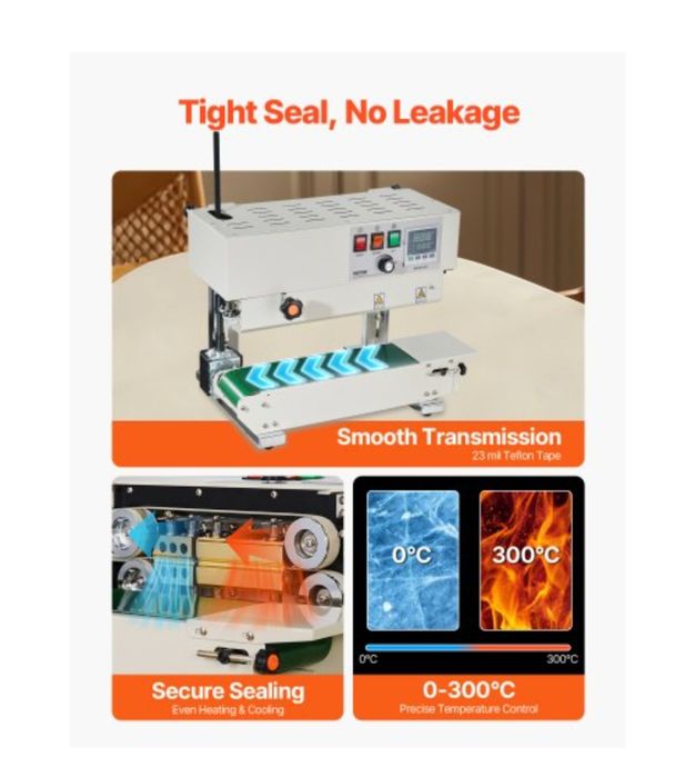 Машина для безперервного запаювання стрічкових пакетів VEVOR