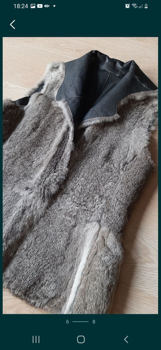 Futro naturalne dwustronna kamizelka, r.38