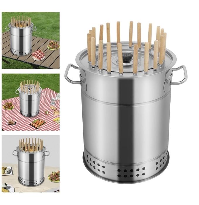 Портативний мангал-бочка з шампурами - ідеально для пікніка!