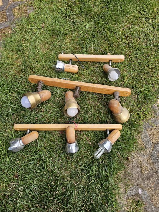 Lampy  drewniane na 3 zarowki wofi