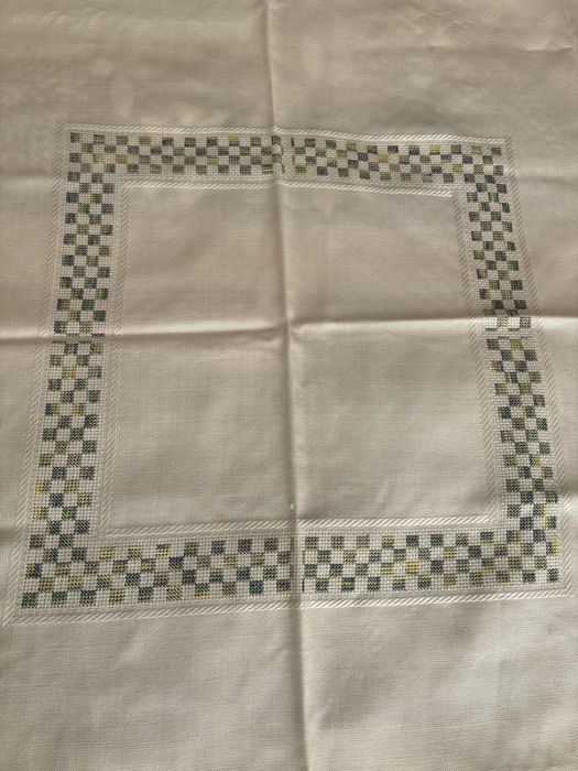 Toalha de mesa ponto cruz feita à mão 160 × 160