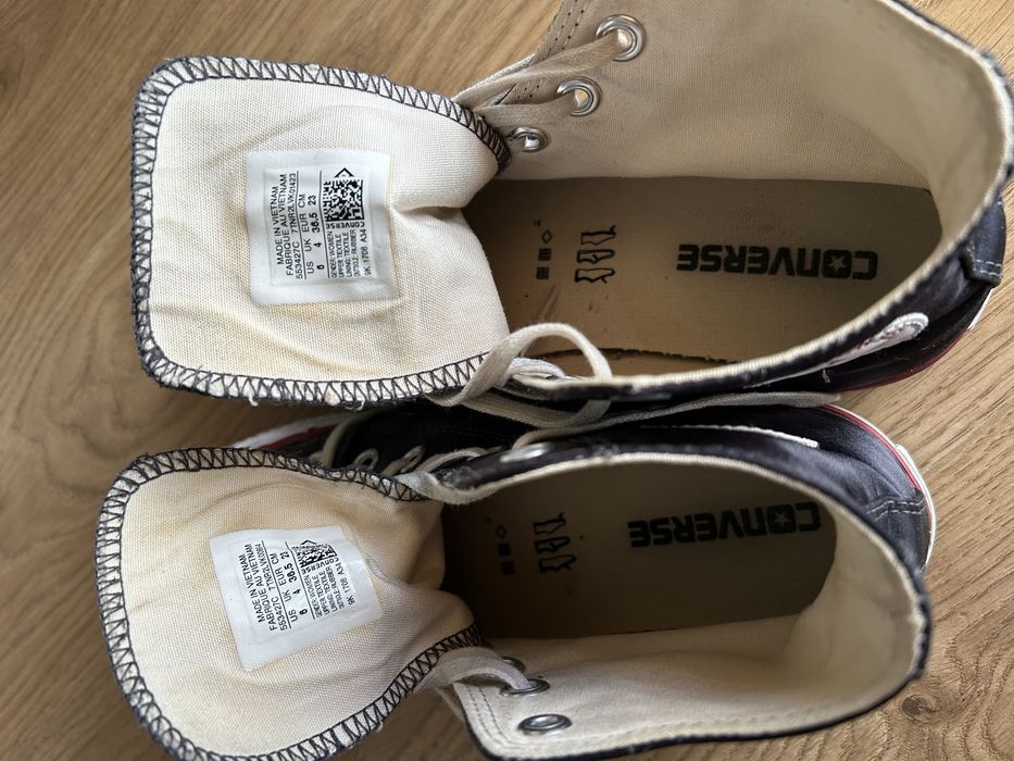 Czarne trampki converse za kostke, dlugie. R.36,5