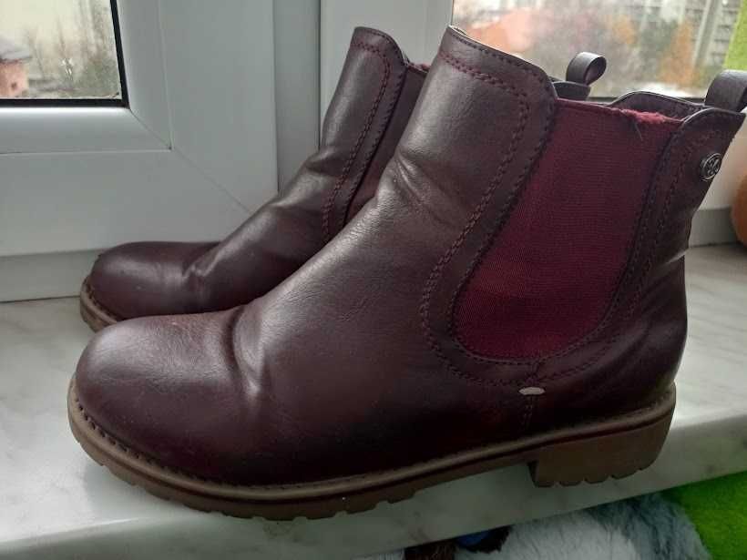 Botki wiśniowe/burgundowe