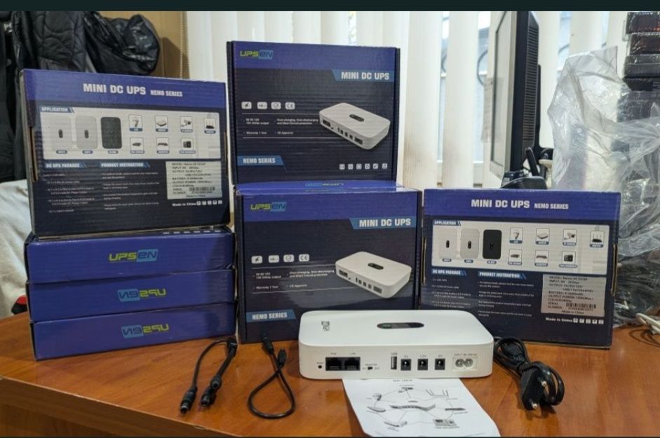 Mini ups, ИБП универсальный повербанк для роутера, 5в+9в+12в +usb