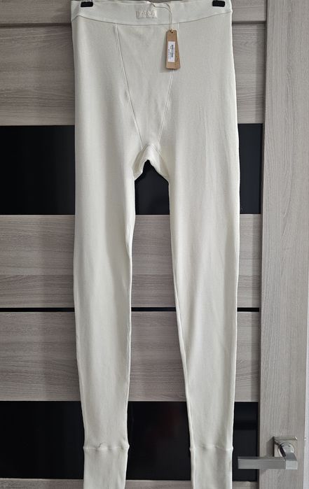 Skims  thermal ribbed cotton blend leggings  -bone c/м