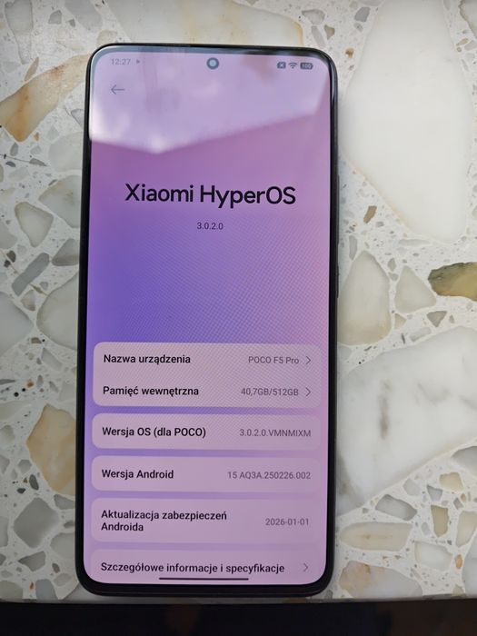 Xiaomi POCO F5 PR0 12GB /512GB Super Stan  Ładowarka 67W 2 Etui