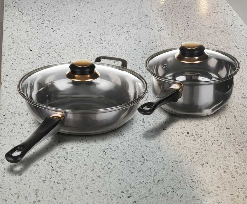 Набор кастрюль, набір каструль з нержавіючої сталі, 12 предметов 6 в 1