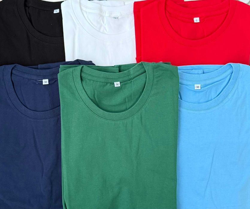 T-Shirts Lisas Algodão+Poliester – Venda por Atacado | Múltiplas Cores e Tamanhos | Lisboa
